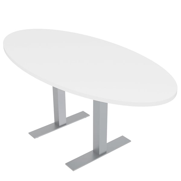33.5 in W, 69.5 in L, 29 in H, Engineered Wood Top, White